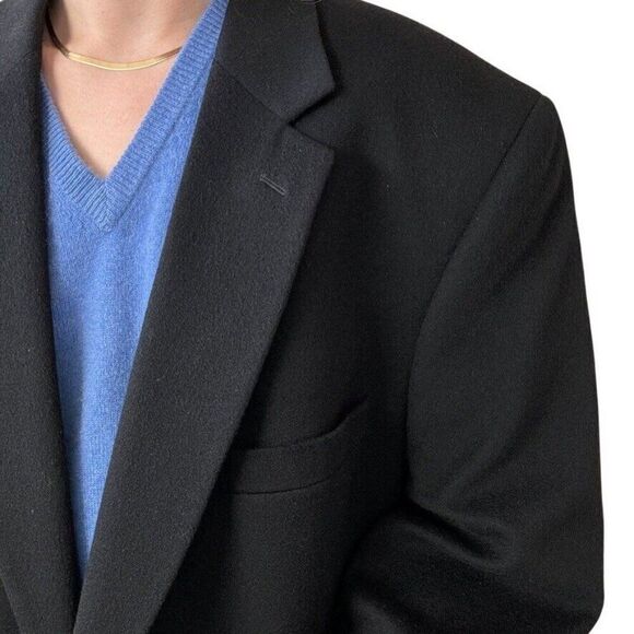 Jos A Bank Unisex Dark Gray 100% Cashmere 2 button Sport Coat Blazer 48R - Picture 9 of 11